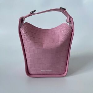 BALENCIAGA | EMBOSSED CROC TOOL 2.0 XS | PINK